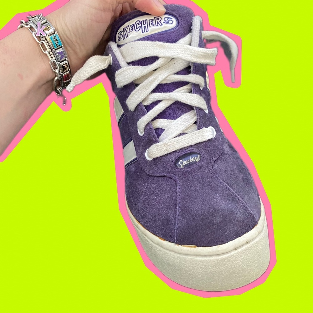 90s Skechers Purple Platform Sneakers - Picture 3 of 12